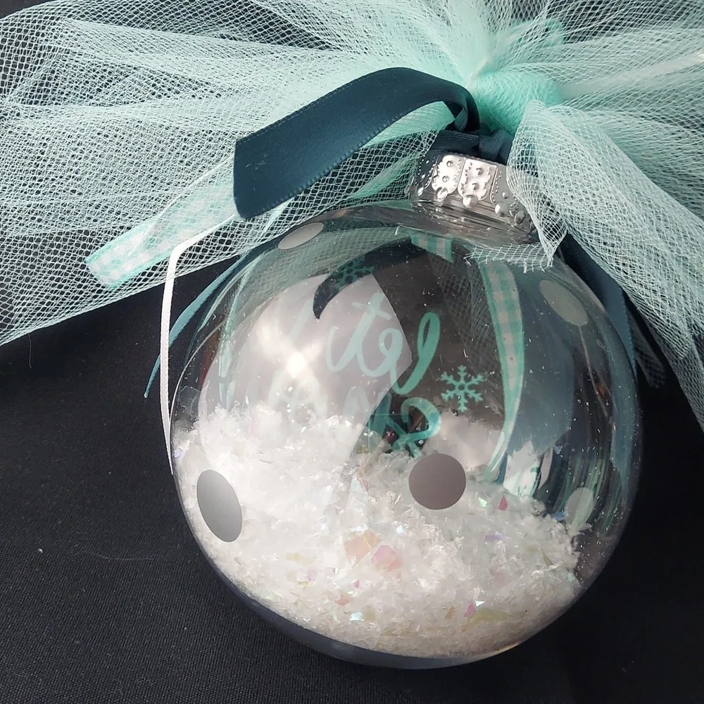🆕 Handmade Christmas Plastic Bulb, Ornament or Gift 